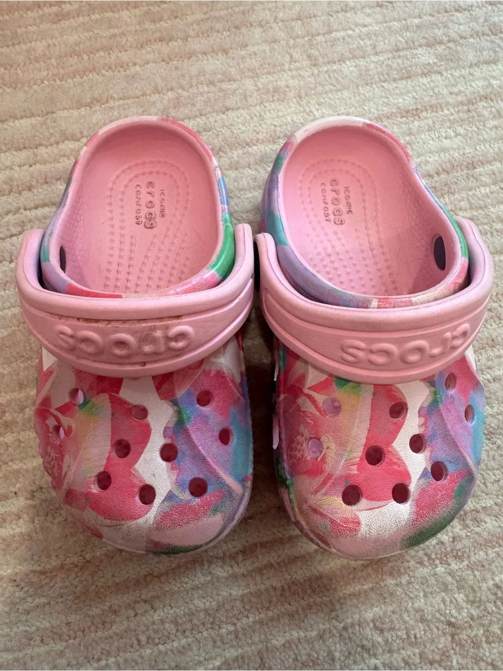 CROCS Kids Tie-Dye Pink Multi Classic Clog